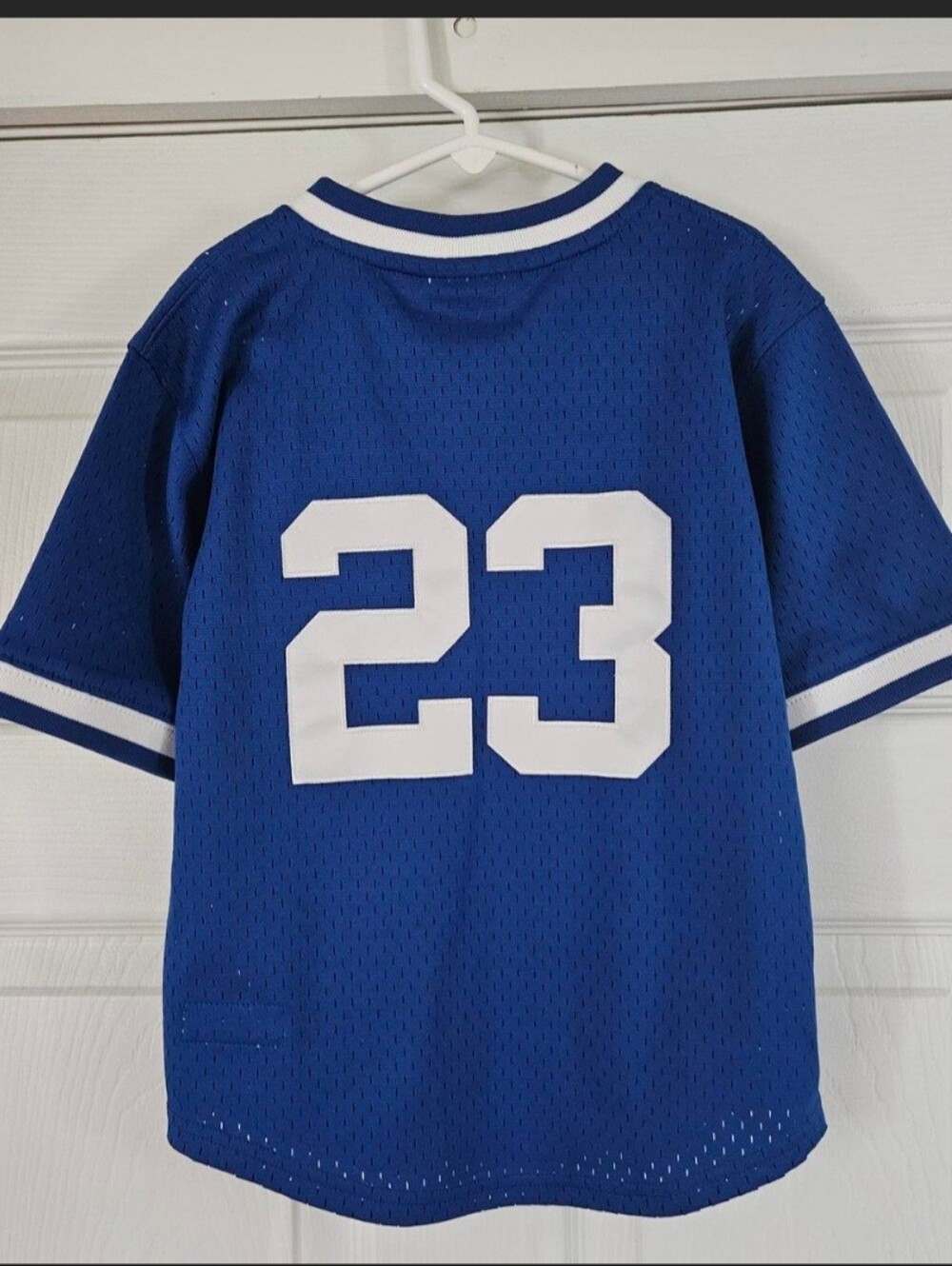 Mitchell & Ness Ryne Sanberg Chicago Cubs Blue Mesh Kids Jersey Top 7 - Picture 7 of 7
